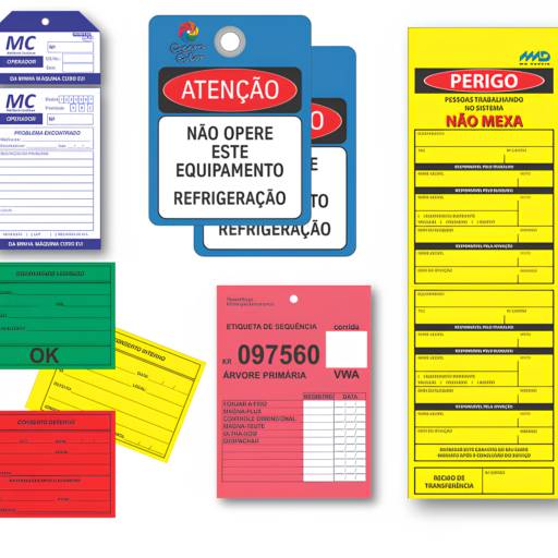 Etiquetas Especiais, de Segurança do Trabalho e de Linha de Produção