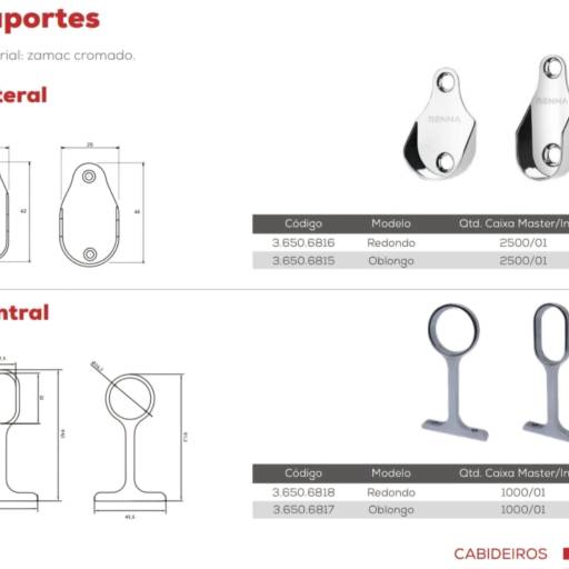 Suporte de Cabide Lateral e Central para móveis sob medida em Goiânia por Empório Do Marceneiro Ltda