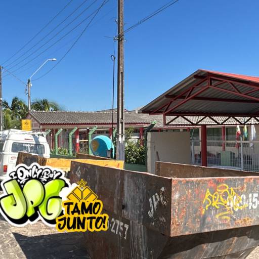 Locação de Caçamba em Cocal do Sul – Parceria com Saneiro Construtora na Escola da Prefeitura