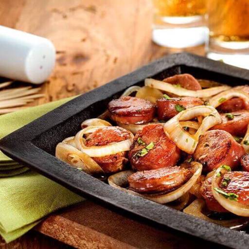 Meia Porção de Calabresa com Cebola e Tomate