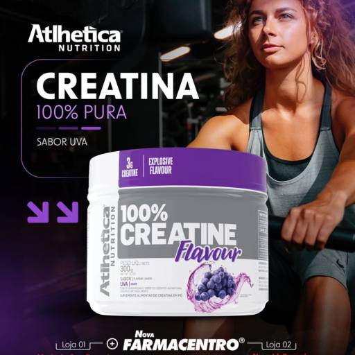 Comprar o produto de Creatina 100% Pura da Atlhetica Nutrition em Suplementos pela empresa Nova Farmacentro Manipulação e Drogaria (Loja 1) em Bauru, SP por Solutudo