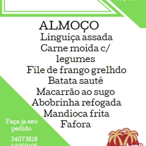 Comprar o produto de Cardapio 19/02 em Marmitex pela empresa Copacabana Restaurante By Família Barros em Americana, SP por Solutudo