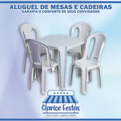 Aluguel de Mesas e Cadeiras em Avaré – Praticidade para seu Evento por Clarice Festas