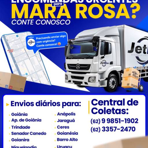 Encomendas Urgentes para Mara Rosa? Enviamos Todos os Dias! por Transjardel Transportes