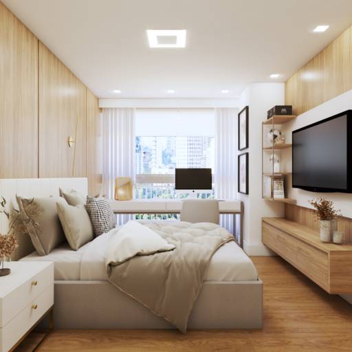 Projeto de Interiores na Riviera de Santa Cristina XIII – Estilo e Conforto sob Medida em Riviera de Santa Cristina XIII, SP por Vanderléia Ribeiro - Arquitetura e Interiores