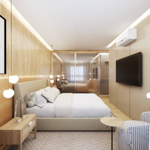 Projeto de Interiores na Riviera de Santa Cristina XIII – Estilo e Conforto sob Medida em Riviera de Santa Cristina XIII, SP por Vanderléia Ribeiro - Arquitetura e Interiores