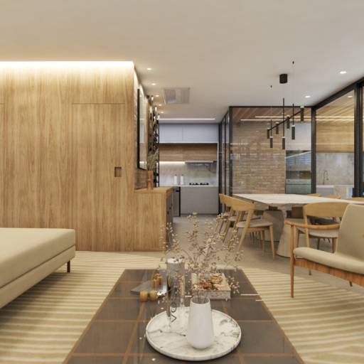 Projeto de Interiores na Riviera de Santa Cristina XIII – Estilo e Conforto sob Medida em Riviera de Santa Cristina XIII, SP por Vanderléia Ribeiro - Arquitetura e Interiores