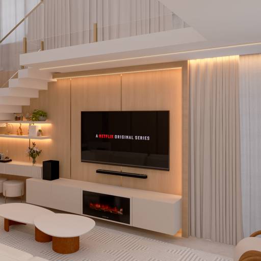 Projeto de Interiores em Ninho Verde II com Sofisticação