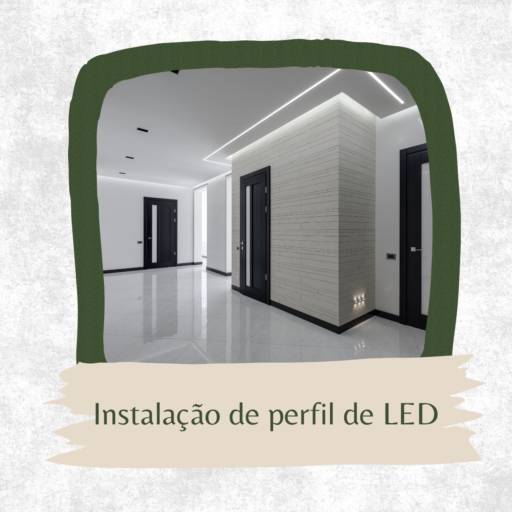 Instalação de perfil de LED