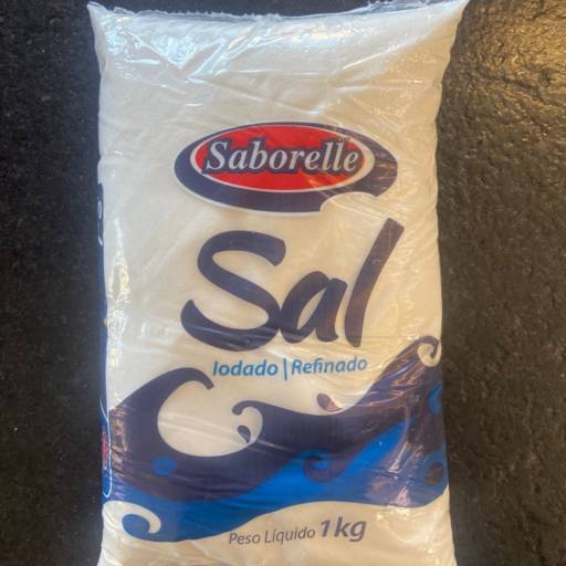 Sal Refinado Saborelle - 1kg por Empório Primare Bebidas e Eventos - Loja 02