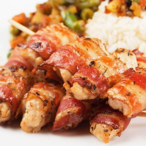 Espetinho de Frango com Bacon por Recantu´s Food 