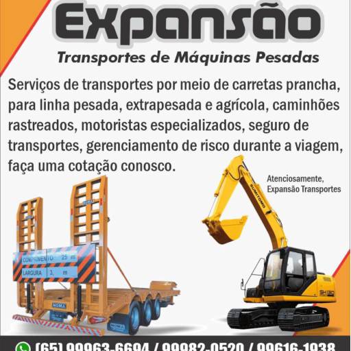 Movimentação de Máquinas – Segurança em Cuiabá por Expansão Transportes de Máquinas Pesadas e Agrícolas