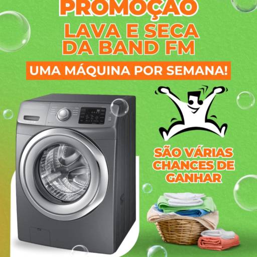Gente isso é um sonho de consumo! Na Band fm você vai ter várias chances de ganhar a queridinha do momento UMA LAVA E SECA!