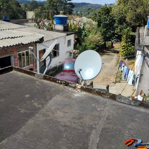 Antena parabólica banda Ku StarOne C2 70w para dois pontos com receptores Century MidiaBox B7 instalada no bairro Riviera Santo André em 31/07/2025