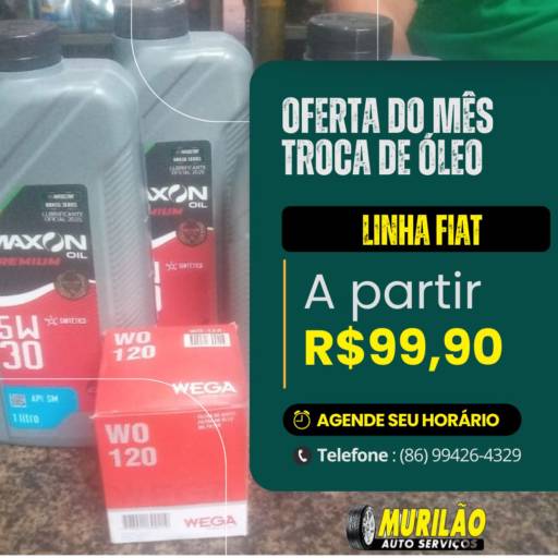 Troca de Óleo Linha Fiat em Teresina – Cuidado Especializado para Seu Carro