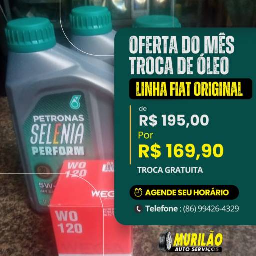 Troca de óleo Fiat original em promoção em Teresina