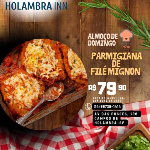 Almoço de Domingo – Parmegiana de Filé Mignon R$79,90