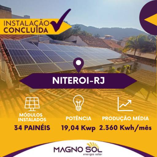 Energia Solar com Instalação Concluída em Niterói/RJ – Eficiência e Economia Garantida