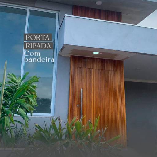 Porta Ripada GL-21 – Design, Resistência e Sofisticação para Sua Fachada no Ninho Verde II Eco Residence por Portales Portas e Janelas