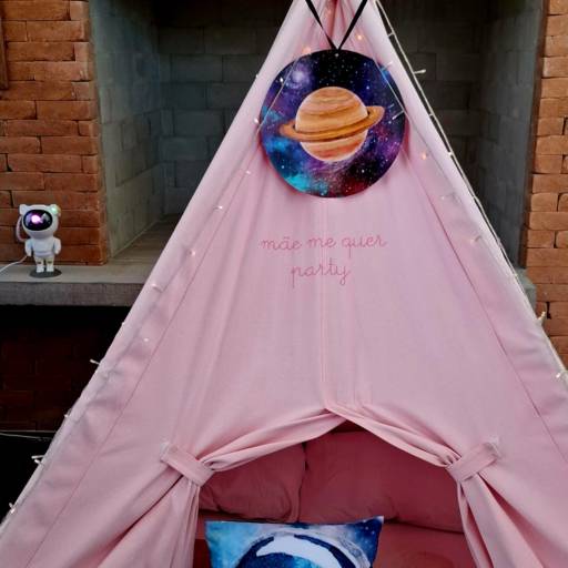 Festa do Pijama com cabanas - Tema Espaço por Mãe me Quer Jundiaí