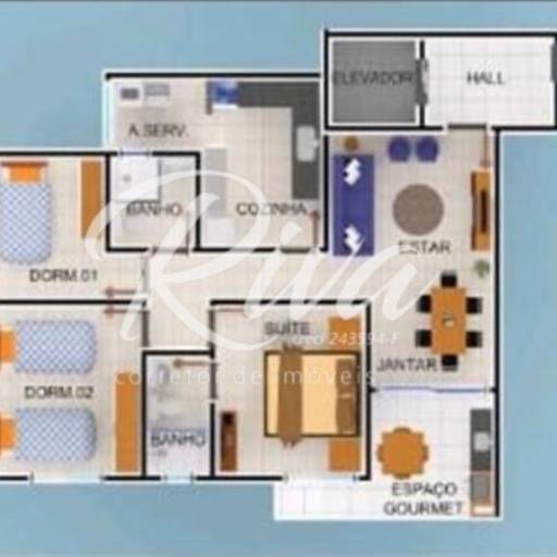 Apartamento à Venda no Condomínio Residencial V. Giglio - Atibaia/SP por Riva Imóveis a Venda Atibaia