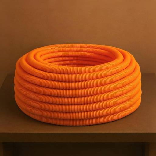 Conduíte Corrugado Laranja Reforçado 32mm (1) c/ 25m