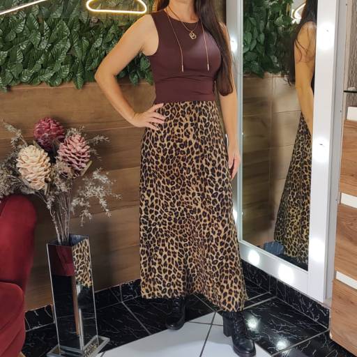 Saia Longa Animal Print P ao G – Destaque por R$159,00 por Sivest