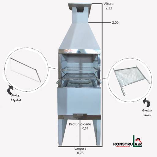 Churrasqueiras Prémoldadas / Trios  / Acessórios em Ourinhos, SP por Konstrulaer Pedras Decorativas