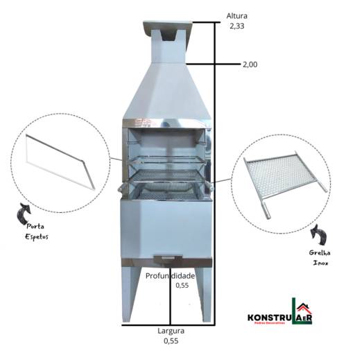 Churrasqueiras Prémoldadas / Trios  / Acessórios em Ourinhos, SP por Konstrulaer Pedras Decorativas