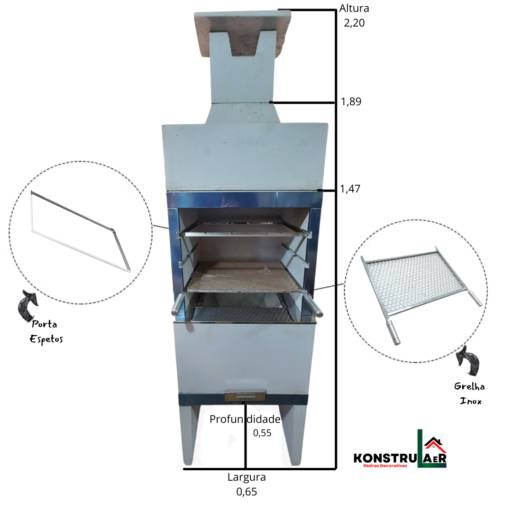 Churrasqueiras Prémoldadas / Trios  / Acessórios em Ourinhos, SP por Konstrulaer Pedras Decorativas