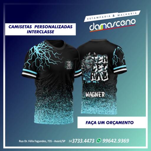 Camiseta Malha Dryfit em Avaré-SP com Sublimação Total por Malharia e Estamparia Damasceno