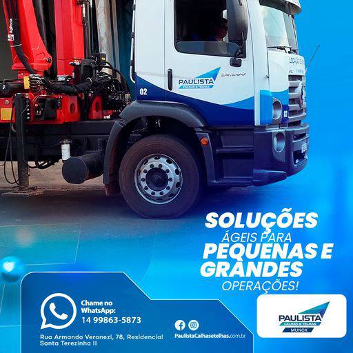 Locação de Munck - Solução Eficiente para Sua Obra em Lençóis Paulista em Lençóis Paulista, SP por Paulista Calhas e Telhas