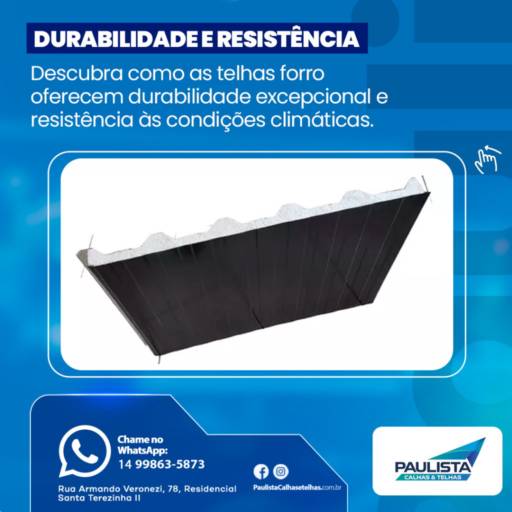 Telhas Forro - Beleza e Funcionalidade para Seu Ambiente em Lençóis Paulista em Lençóis Paulista, SP por Paulista Calhas e Telhas