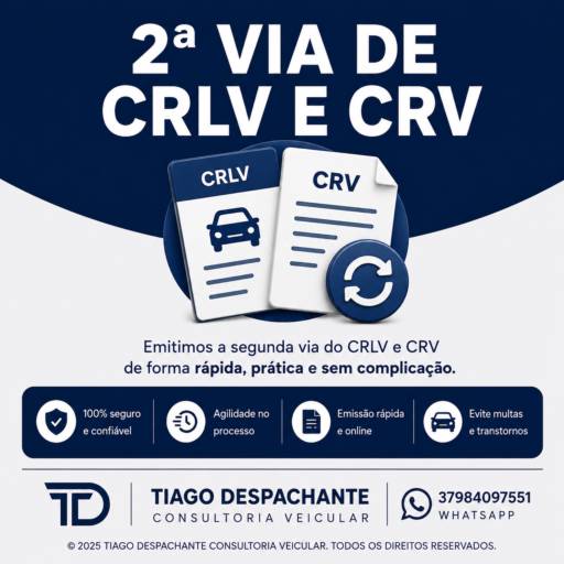 2ª Via do CRV/CRLV em Pará de Minas