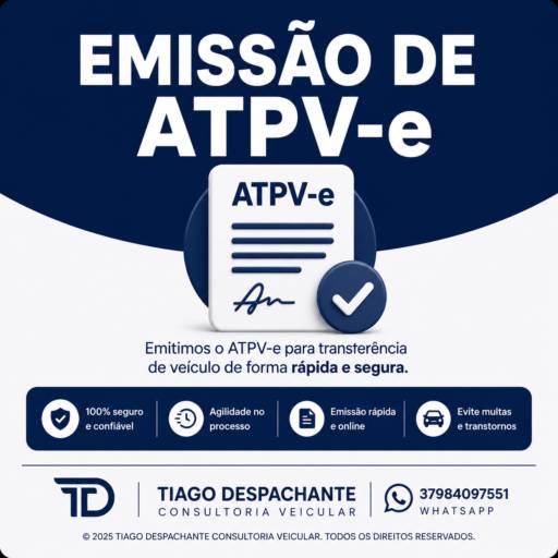 Emissão de ATPV-e em Pará de Minas MG