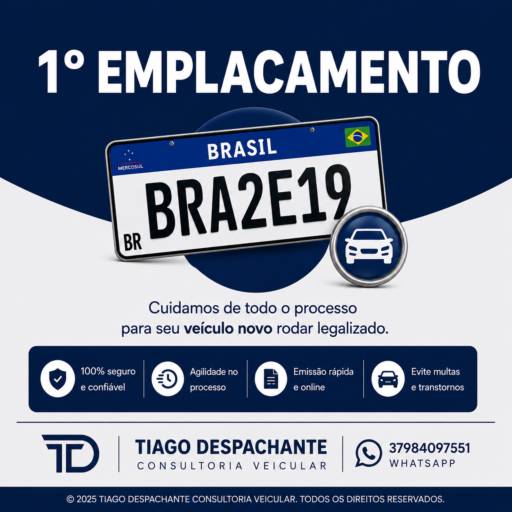 Emplacamento - Regularize Seu Veículo com Rapidez em Pará de Minas