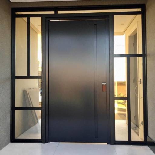 Porta em ACM por VerticalGlass - Esquadrias de Alumínio e Vidros Porta em ACM por VerticalGlass - Esquadrias de Alumínio e Vidros