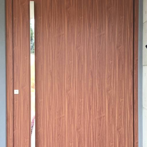 Porta de ACM Amadeirada por VerticalGlass - Esquadrias de Alumínio e Vidros Porta de ACM Amadeirada por VerticalGlass - Esquadrias de Alumínio e Vidros