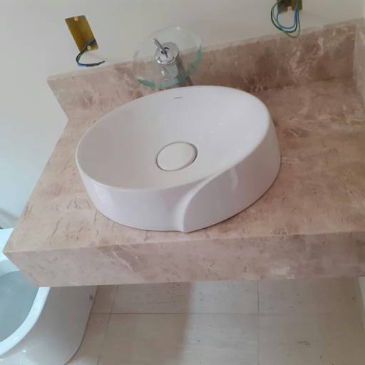 Lavatório Mármore Travertino em Tietê, SP por R.R Marmoraria