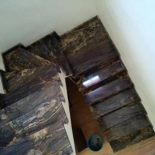 Escada no Granito Dark Blue por R.R Marmoraria