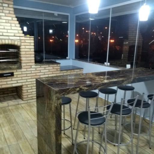 Balcão no Granito Dark Blue por R.R Marmoraria