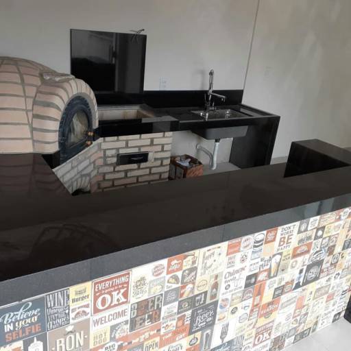 Pia e balcão Granito Preto São Gabriel em Tietê, SP por R.R Marmoraria