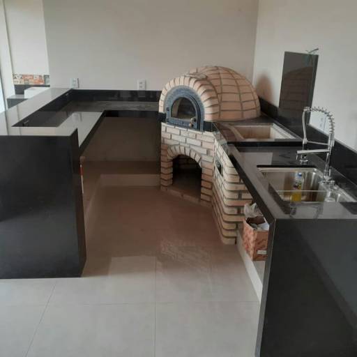 Pia e balcão Granito Preto São Gabriel em Tietê, SP por R.R Marmoraria