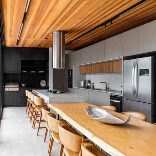 Cozinhas e Espaços Gourmet no Ninho Verde II por THRE3 - Estúdio de Design