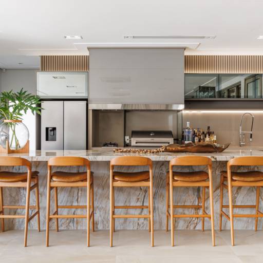 Cozinhas e Espaços Gourmet no Ninho Verde II por THRE3 - Estúdio de Design