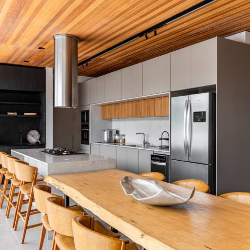 Cozinhas e Espaços Gourmet no Ninho Verde II por THRE3 - Estúdio de Design