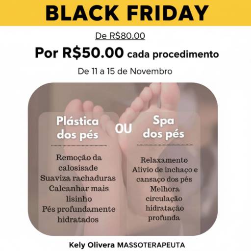 BLACK FRIDAY – Kely Oliveira Massoterapia por Kely Massoterapia