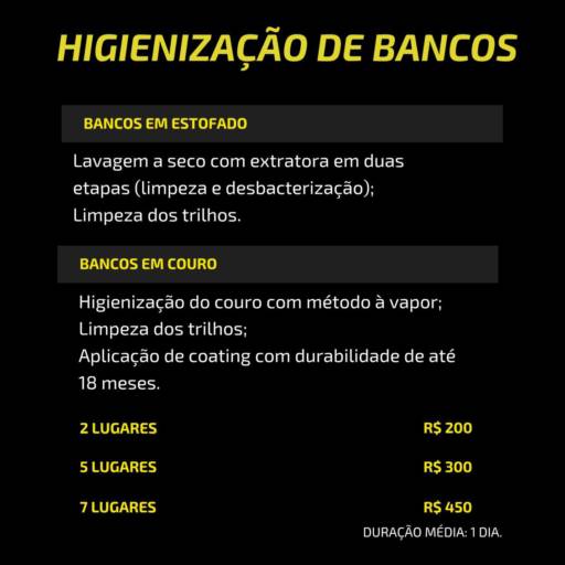 Higienização de bancos