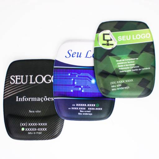 Mouse Pad com apoio de pulso - Ref.103 - Personalizado em São José do Rio Preto, SP por Public Gráfica e Brindes