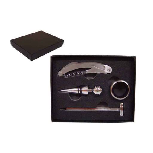 143059 KIT VINHO COM 4 PÇS + ESTOJO em São José do Rio Preto, SP por Public Gráfica e Brindes